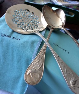 Beautiful Tiffany Audubon Silver Server and Spoons