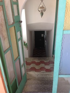 A lovely private entrance to an Italian pensione in Piano de Sorrento, Italy