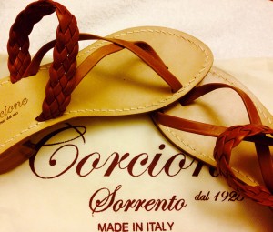 Gorgeous handmade sandals in Sorrento, Italy