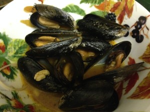 Beautiful Summer Bounty with fresh mussels and pasta